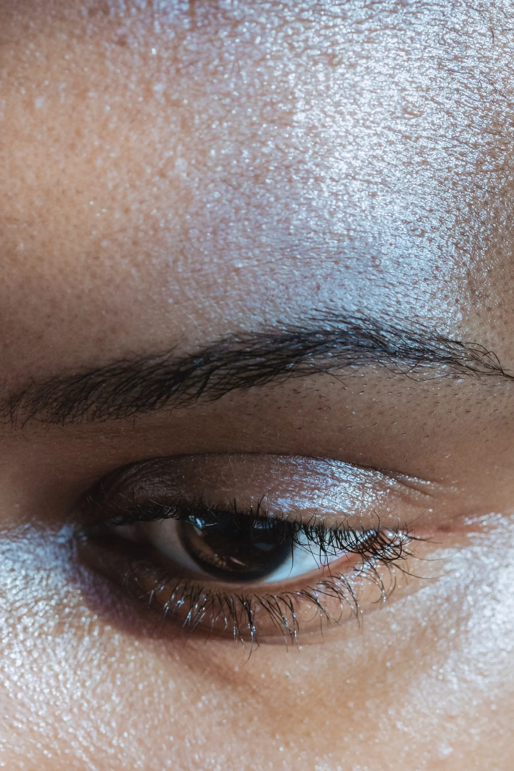 Close up of black woman's eye