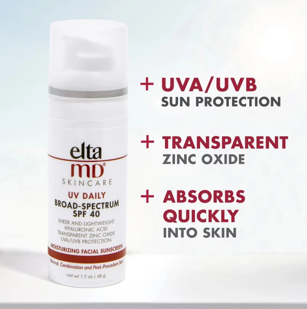 Elta MD facial sunscreen to prevent sunburn